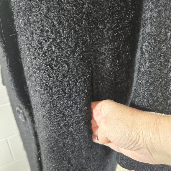 Vtg 60s Curlinda black Faux Curly Persian Lamb Mink Princess Coat - Picture 12 of 15